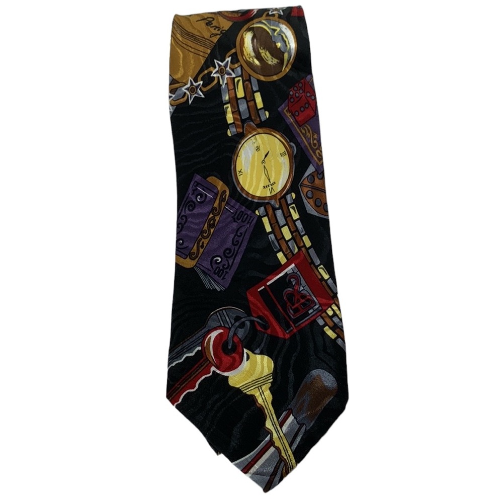 Fondini 100% Silk Tie - Vintage Deadstock